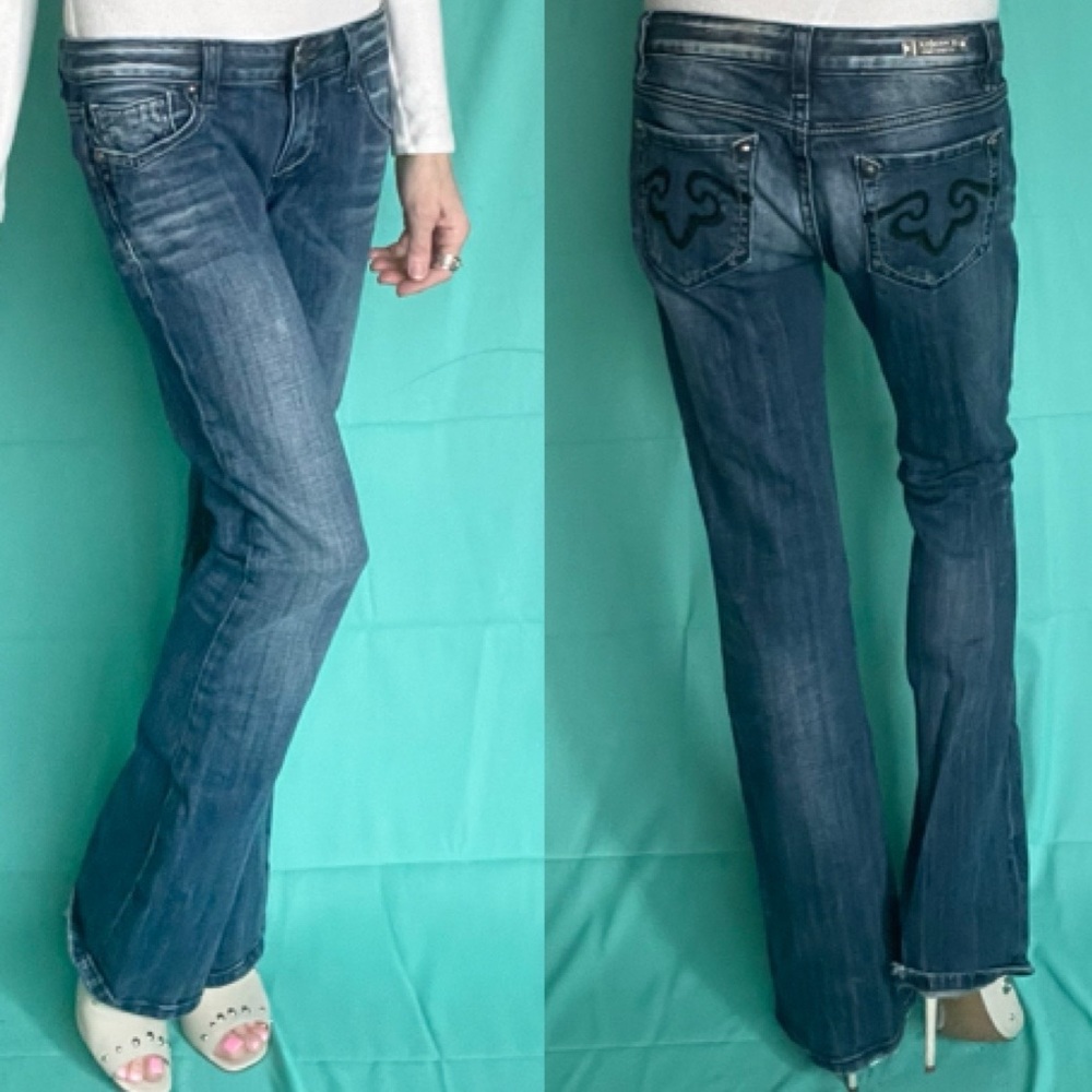 Re-Rock For Express Size 4 Regular Boot Cut Jeans - image 5